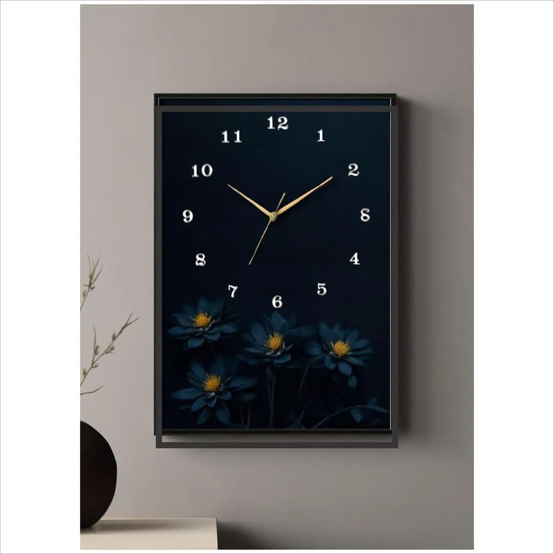 Flower Design Analogue Wall Clock