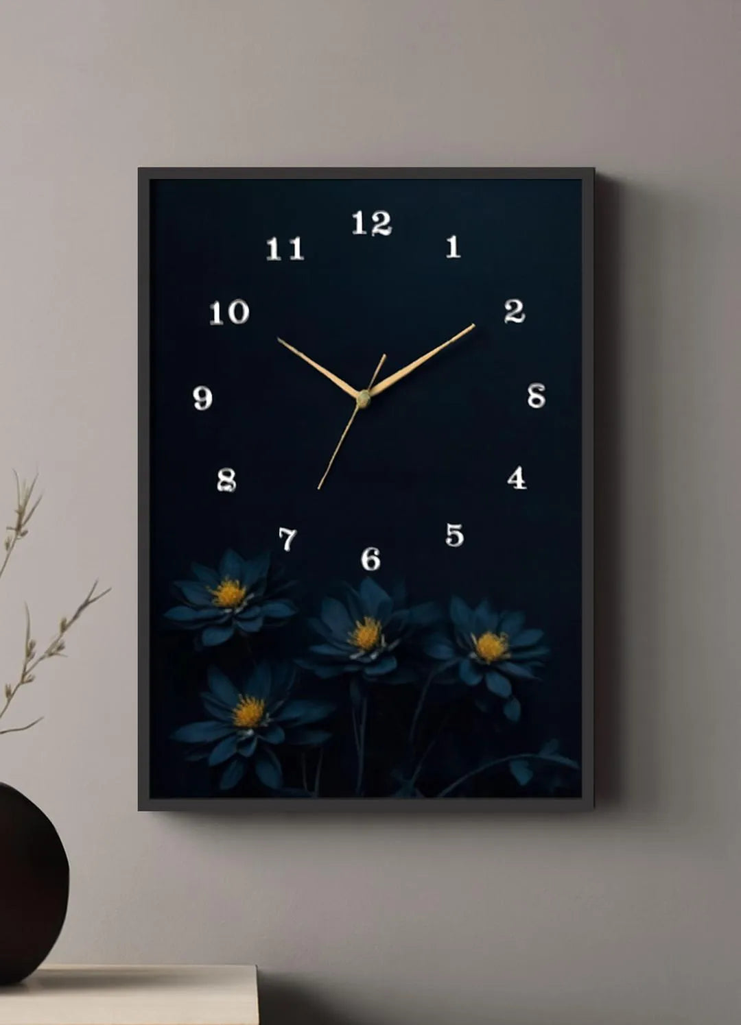 Flower Design Analogue Wall Clock