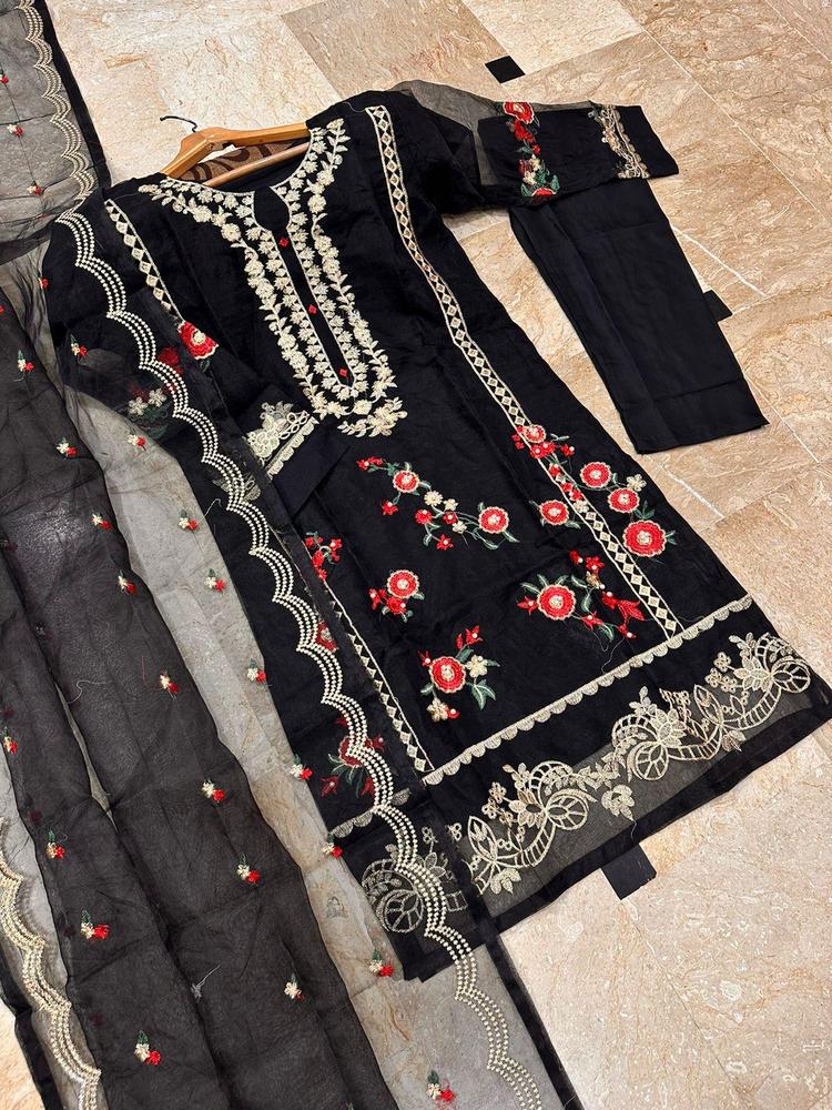 Women’s Stitched Organza Embroidered Suit